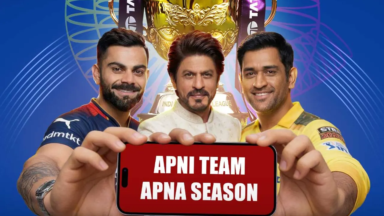 IPL fixture list on a matchday screen